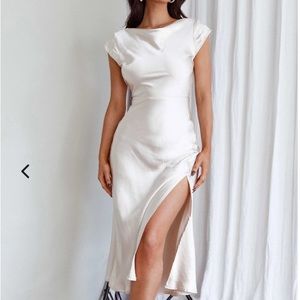 Selfie Leslie Lucinda Twist Back MIDI Dress Size L